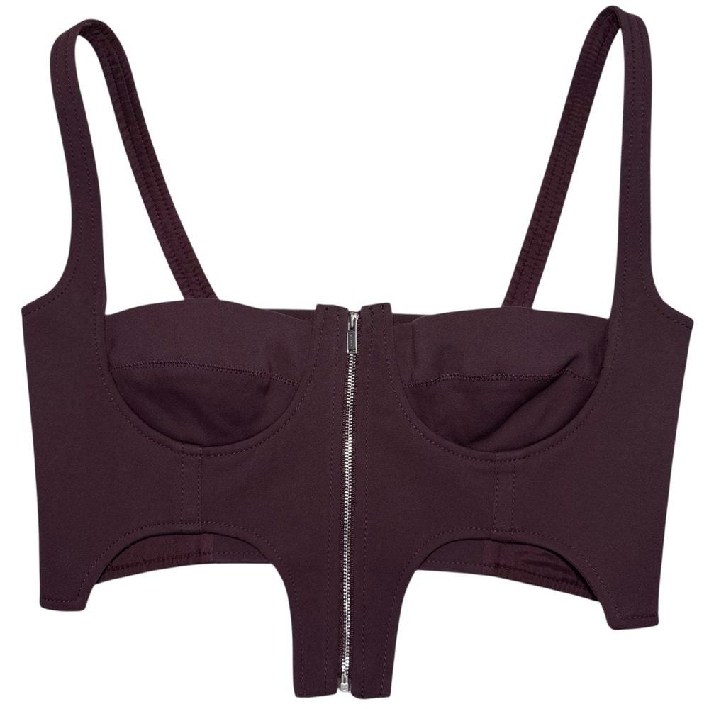Dion Lee Double Arch Bustier Top in Oxblood - Picture 2 of 7